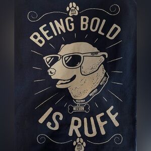 Black Graphic Tee with Dog Print